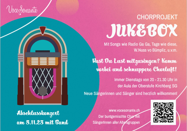 Chorprojekt Jukebox Chor VoceSonante Kirchberg